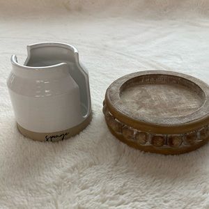 kitchen accents sponge holder & soap: candle  stand rustic glam farmhouse